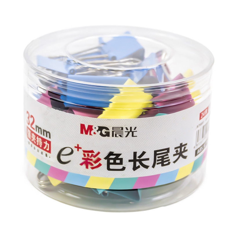 晨光(M&G) ABS92740 彩色 长尾夹32mm 24枚/筒高清大图