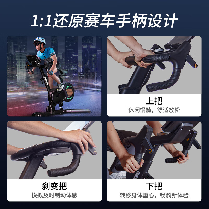 力动(RIDO)动感单车 智能坡度实景调阻家用单车室内山地公路车支持zwift顽鹿 CX30(电动升降坡度)