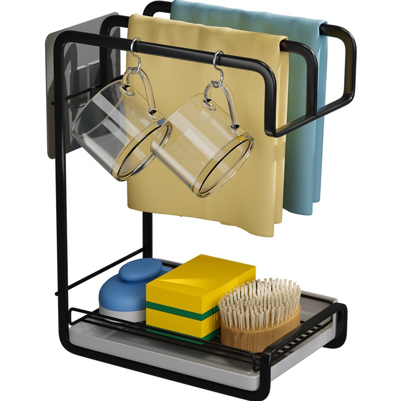 抹布沥水架厨房水槽置物收纳篮水龙头放水池各种神器省空间多功能