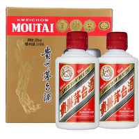 茅台（MAOTAI）贵州茅台酒 飞天茅台53度 酱香型小酒53度50ml*2瓶礼盒装