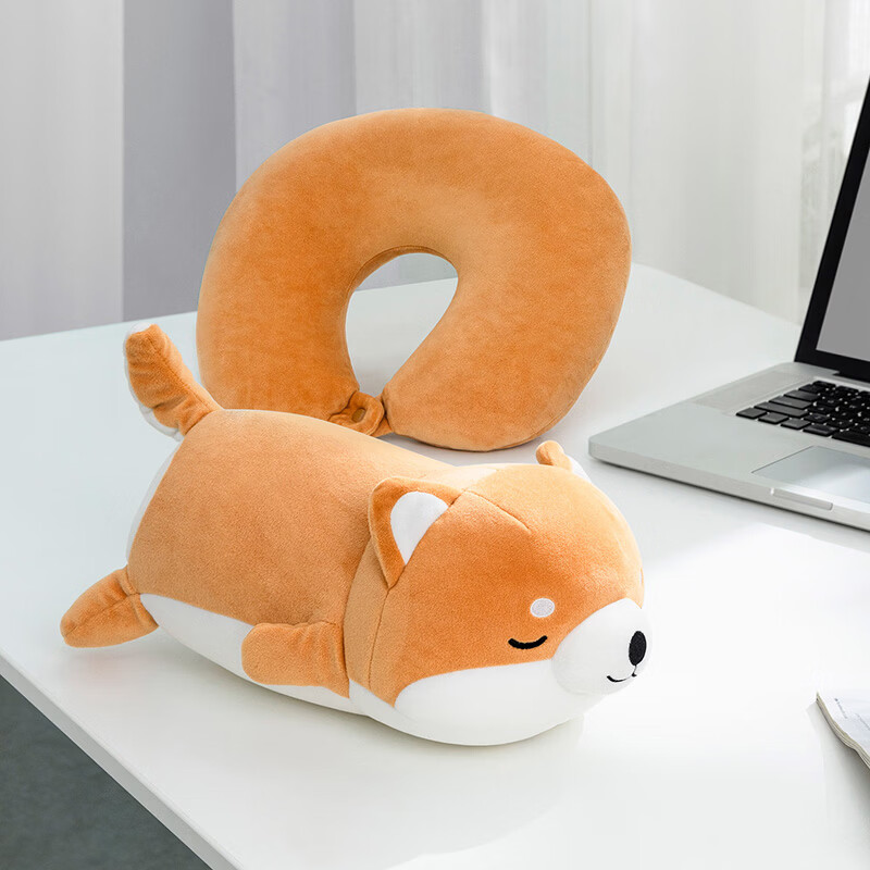 罗莱 -八方来“柴”变形U型枕 橙色 30×28cm