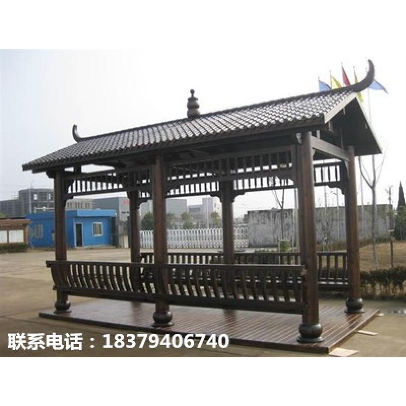 森美人凉亭防腐木走廊户外廊架实木仿古园林木屋景观直形扇形 直行长廊每平方