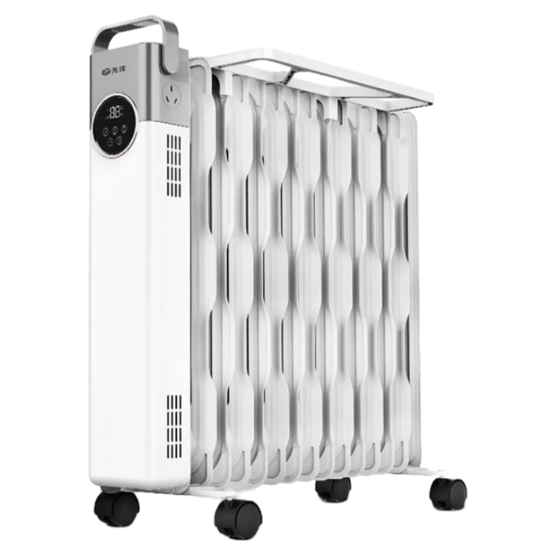 先锋(SINGFUN)油汀取暖器家用2200W功率 大面积速热电暖器片暖气机卧室节能烘衣加湿防烫DYT-SS6R 触控款