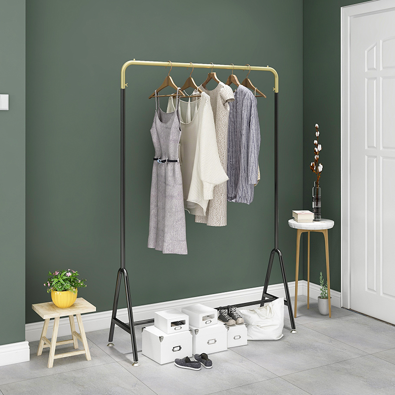 帽架落地卧室家用简约北欧室内闪电客挂衣服架子单杆式简易铁艺晾衣架