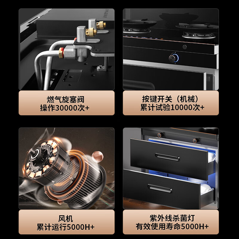[2025新品]美大(MEIDA)集成灶S9-A(MD1T)消毒柜 语音声控 20m³大吸力变频轻音油烟机 天然气高清大图