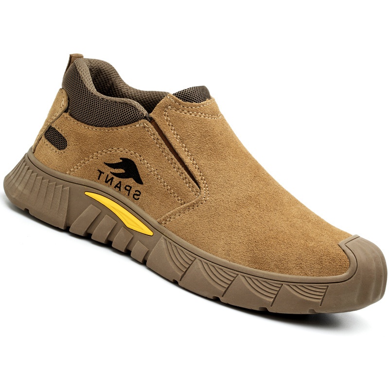 新宜和 甄选劳保鞋防砸防刺穿防滑耐磨安全工作鞋 23-007棕色高清大图