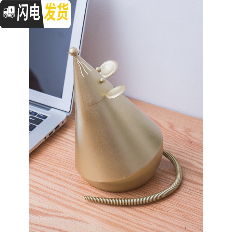 三维工匠存钱罐不可取鼠年礼品不倒翁儿童卡通生肖老鼠防摔只进不出储蓄罐 趴姿款-灰色(小)高清大图