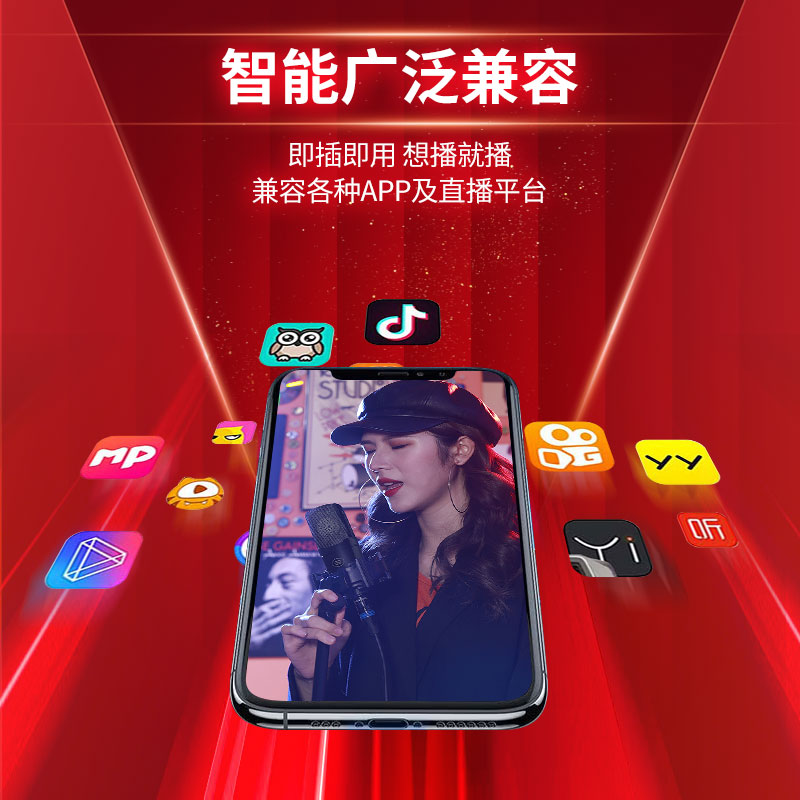 Ickb so8五代+得胜PC-K200声卡套装手机直播电脑抖音主播唱歌k歌录音直播设备全套电容麦克风唱吧全民话筒高清大图