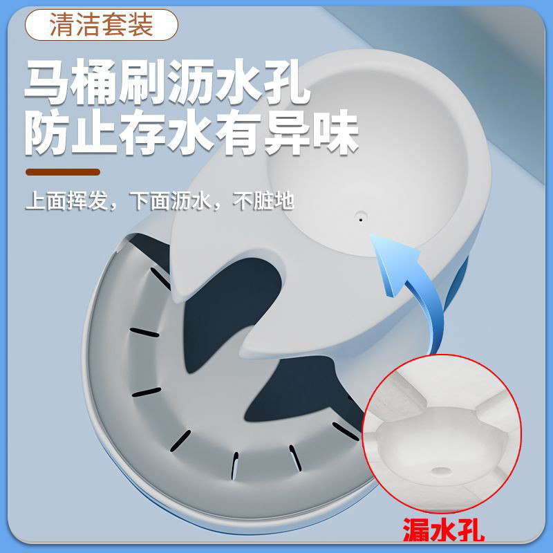苏宁宜品 SNYP-MTS06 灰色马桶刷套装[带底座]1套高清大图