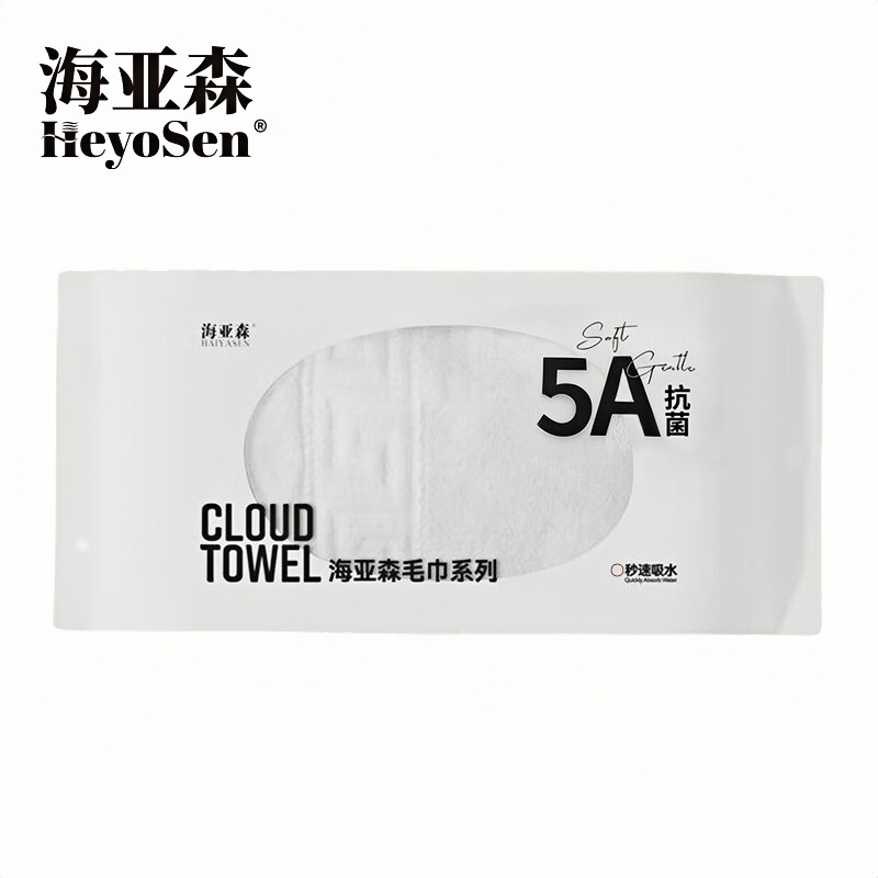 海亚森 TK-1025 5A抗菌阿瓦提长绒棉毛巾(白色)34*74cm 130g (单位:条)