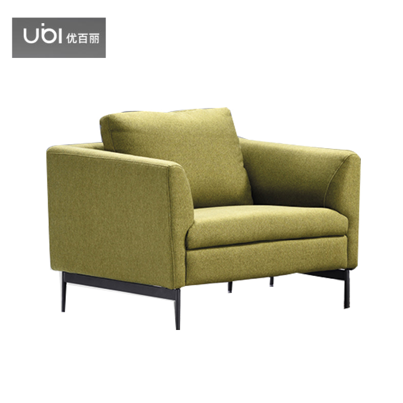 优百丽 DG-129 办公室沙发 办公家具 会客接待 现代简约家具 颜色尺寸可定制 单人位（绿色西皮）