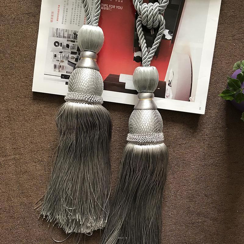 BONJEAN窗帘配件辅料墙钩挂钩壁钩水晶瓷墙钩窗帘挂球/绑球绑绳/装饰球 金丝网绑球-灰色/1个