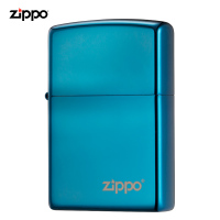 之宝(Zippo)打火机 蓝宝商标 PVD浸染彩印20446ZL 煤油防风火机-新机无油
