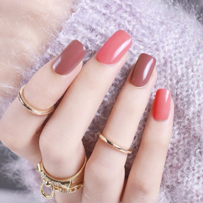 07藕粉指甲油可剥快干持久可撕学生指甲油套装裸色美甲指甲油便宜