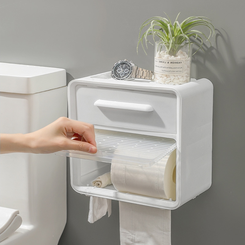 间卫生纸置物盒邦可臣厕所卫生纸盒厕纸盒抽纸盒免打孔卫生间纸巾盒