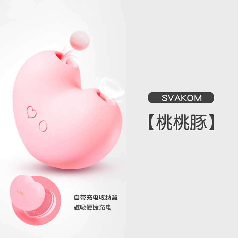 吮吸器双头跳蛋女用自慰器女性私处舌舔按摩棒电动舌头小号震动棒司沃康情趣玩具桃桃豚女性系列成人用品高清大图