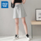 真维斯高腰短裙女2022夏季款a字裙显瘦百搭韩版超仙灰色半身裙子