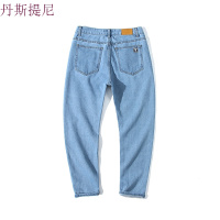 ins超火牛仔裤男2018新款修身韩版小脚裤夏季潮流百搭休闲九分裤