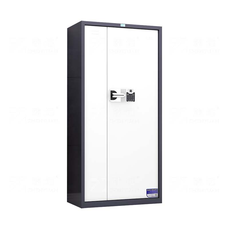 臻远 ZYJJ-80015 保密柜密码文件柜保密档案资料柜钢制密码锁保密 灰白套通门智能指纹锁