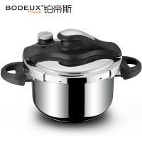 铂帝斯(BODEUX)金星1号304不锈钢压力锅复底防爆高压锅家用燃气电磁炉通用5L