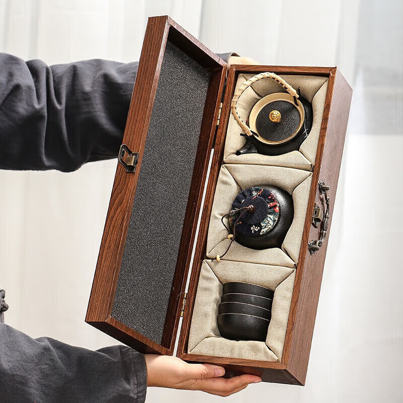 茶具整套茶杯套装生日礼物男士礼品实用公司客户伴手礼 定制纪念品 提梁壶茶具套装 6头