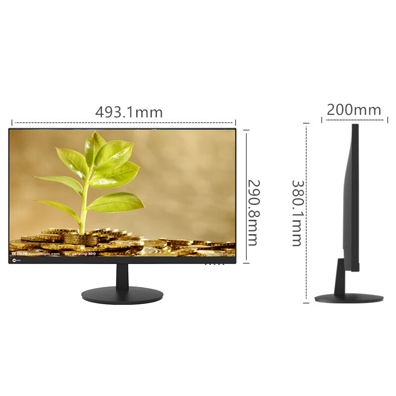 联想(Lenovo)来酷B2221E R 21.5英寸全高清三微边 HDMI接口可壁挂 电脑显示器高清大图