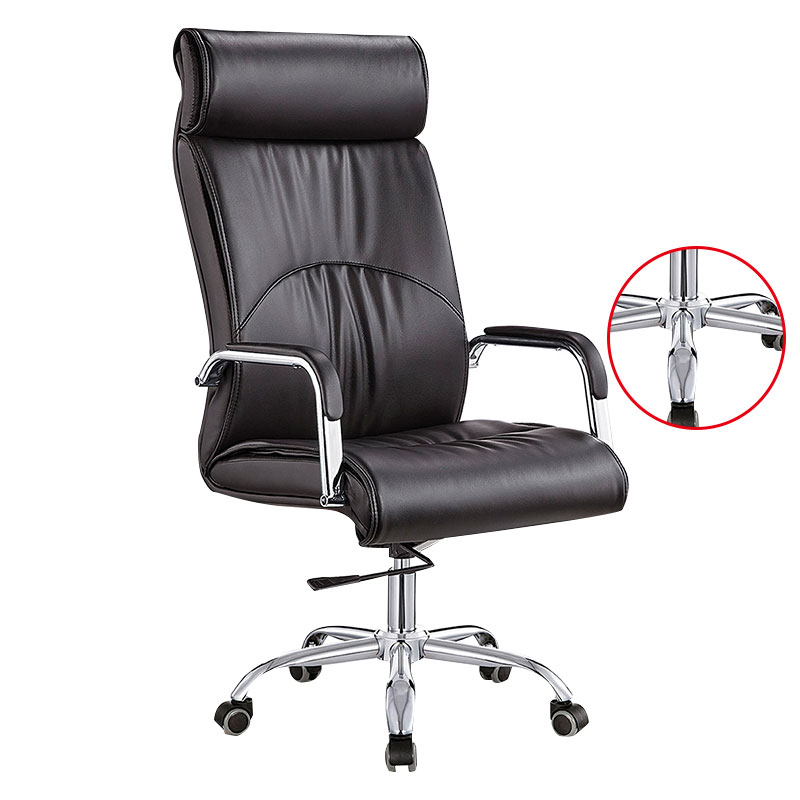 富和美(BNF)办公家具办公椅转椅 进口头层黄牛皮高清大图