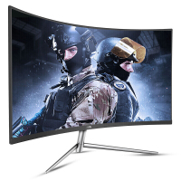 冠捷AOC 三代窄边框 曲面全高清办公游戏电脑液晶显示器 C32V1Q 32英寸 1080P 1700R曲率黑色