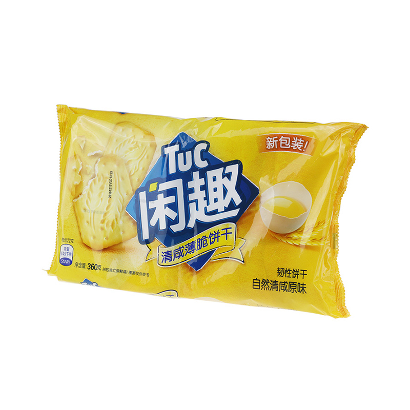 闲趣 韧性饼干 自然清咸原味360g