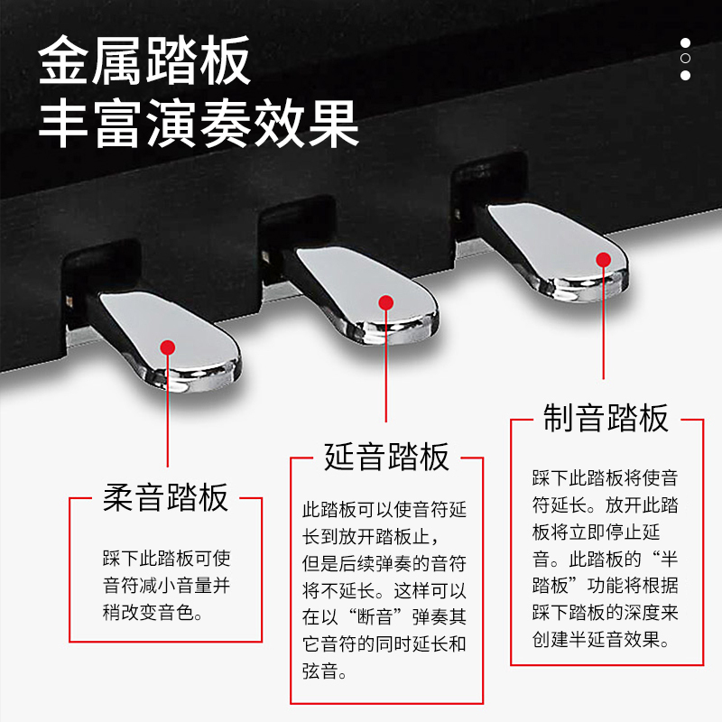 YAMAHA雅马哈YDP-S55WH电钢琴立式专业88键重锤三踏板儿童成人智能电子钢琴白色官方标配高清大图