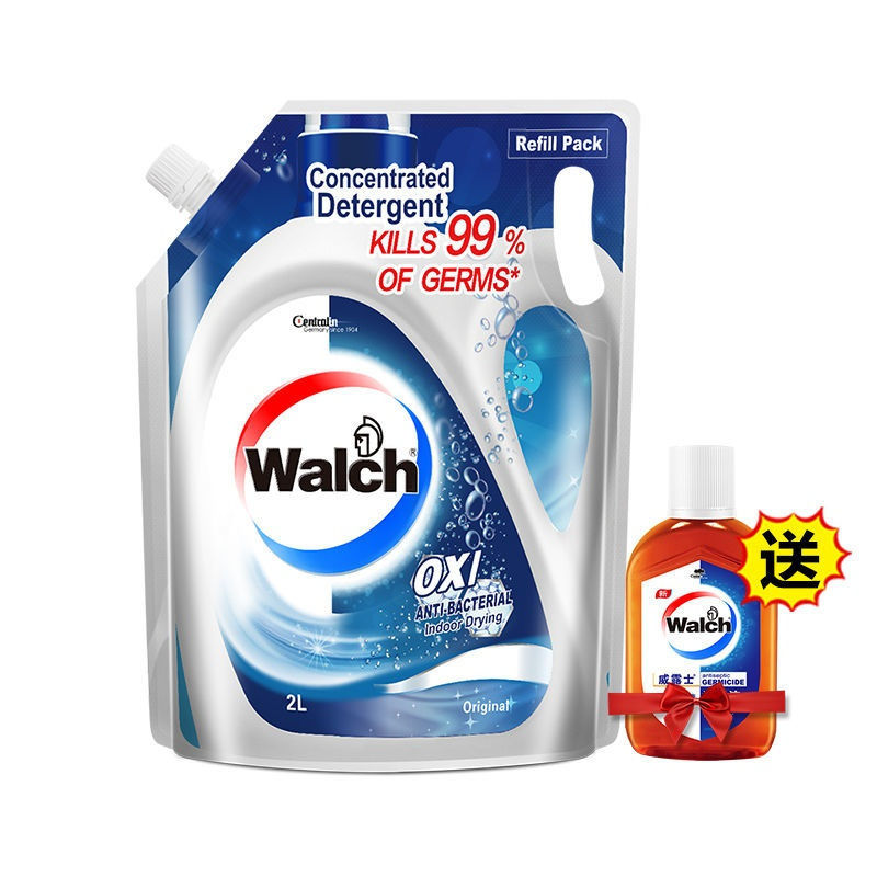 威露士洗衣液4斤送60ml威露士消毒液含消毒液成分去渍除菌除螨99% 4斤袋装送60ml消毒液