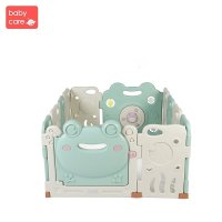 babycare儿童室内游戏围栏婴儿宝宝爬行垫学步防护栏家用安全栅栏 晨雾绿 10+2 153*116cm 7800