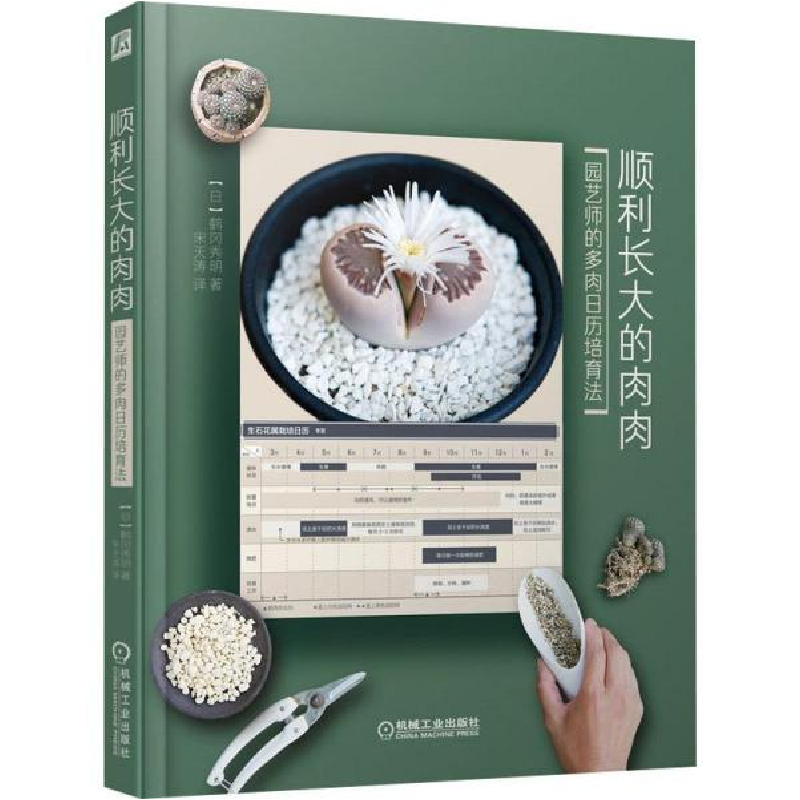 正版新书】顺利长大的肉肉 园艺师的多肉日历培育法鹤冈秀明97871