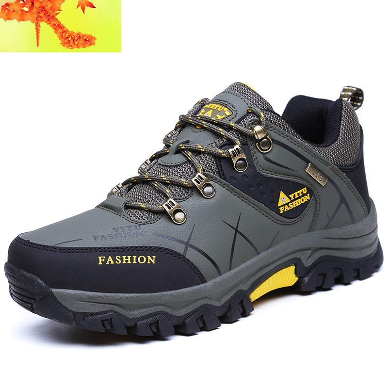 男士登山鞋夏季网面透气男鞋子运动休闲鞋网鞋防滑耐磨户外旅游鞋 简