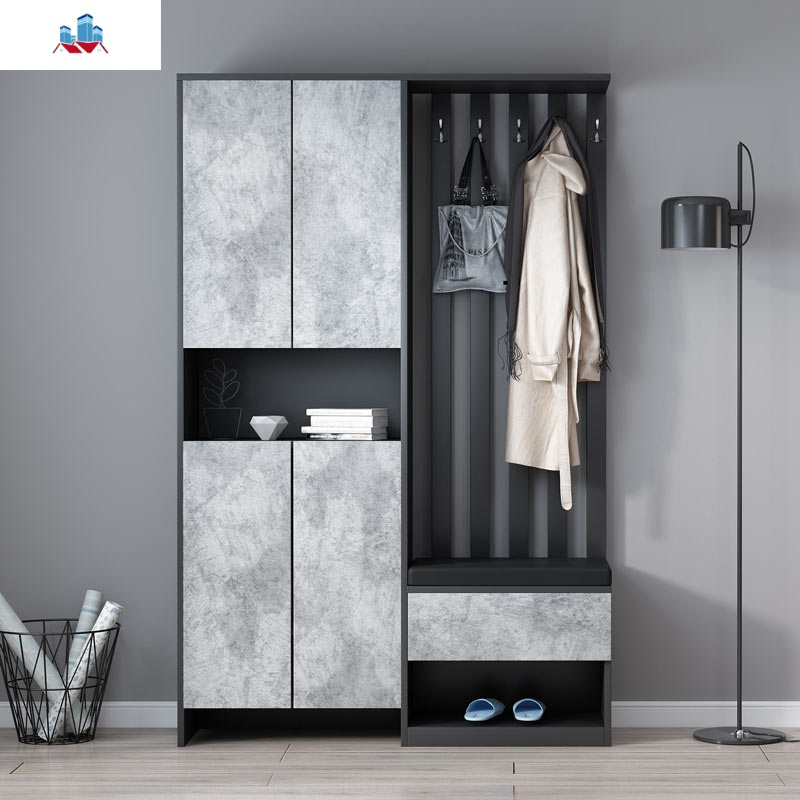 简约现代玄关隔断柜北欧入客厅屏风挂衣鞋柜小户型厅装饰酒柜泰空仓