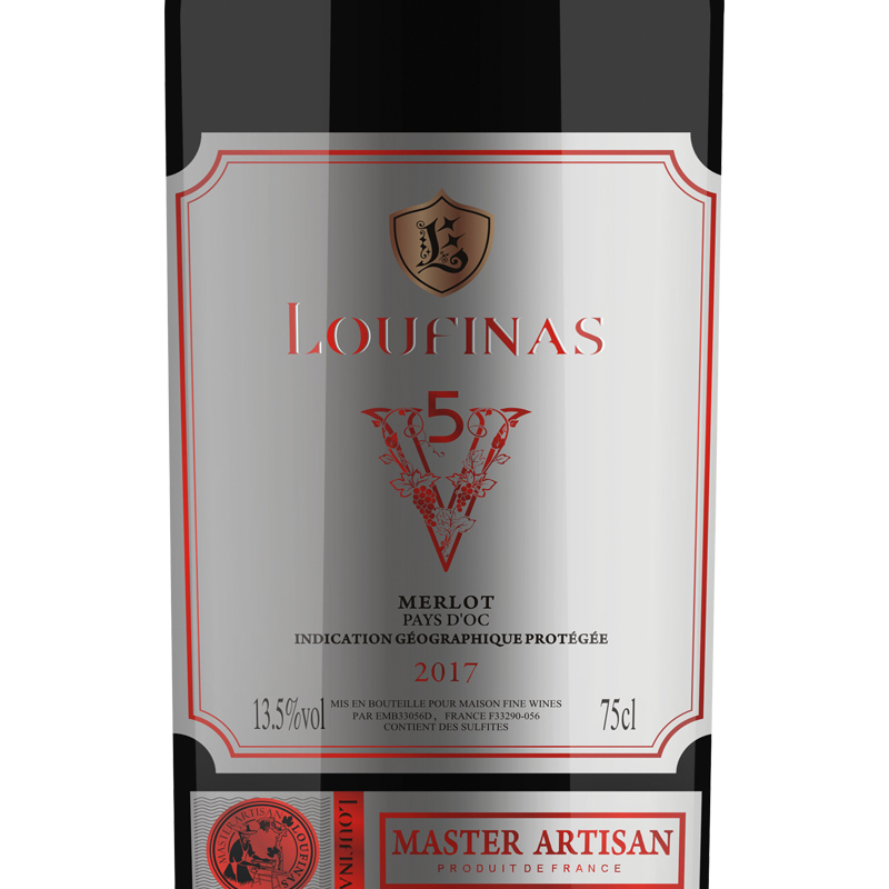 朗斐(LOUFINAS) V5干红葡萄酒单支正品珍藏酒类 750ml*1