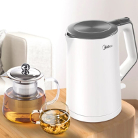 美的(Midea)电水壶304不锈钢家用烧水壶1.5L电热水壶HJ1522