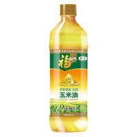 福临门 食用油玉米油 非转基因压榨一级 黄金产地玉米胚芽油900ml