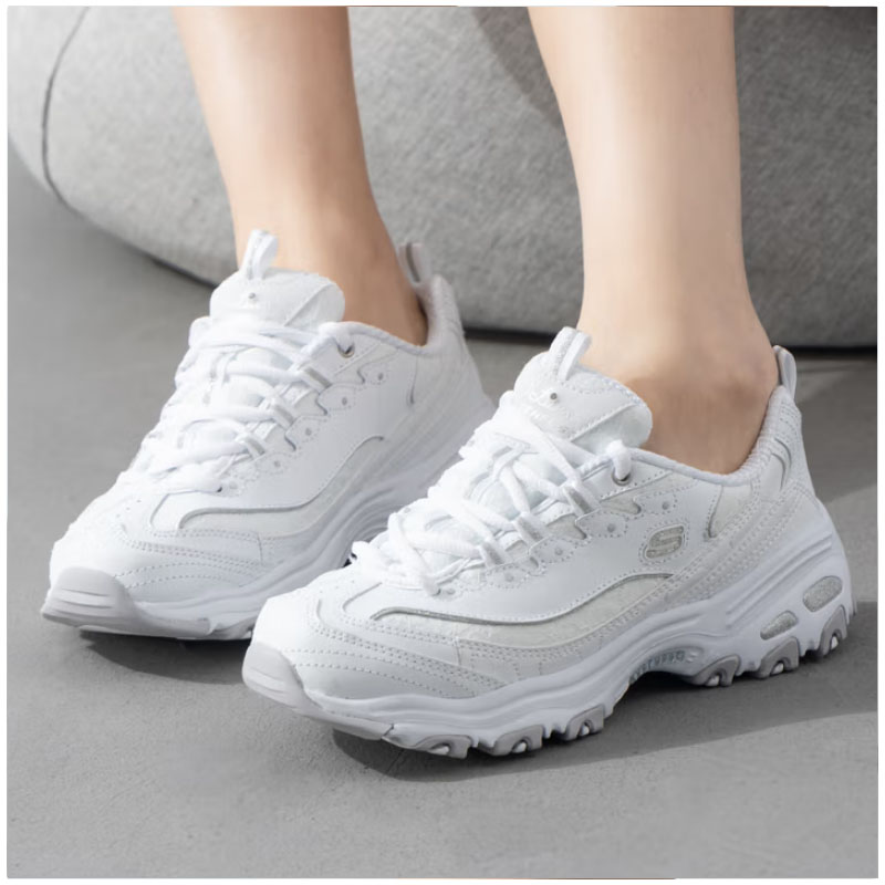 斯凯奇女款休闲熊猫鞋11959-WHT10双高清大图