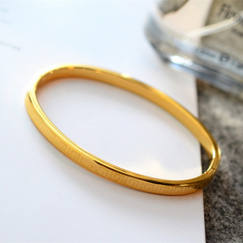 长城纹手镯新款复古女士长城纹椭圆形手镯pthsmy7969送女朋友七夕情人