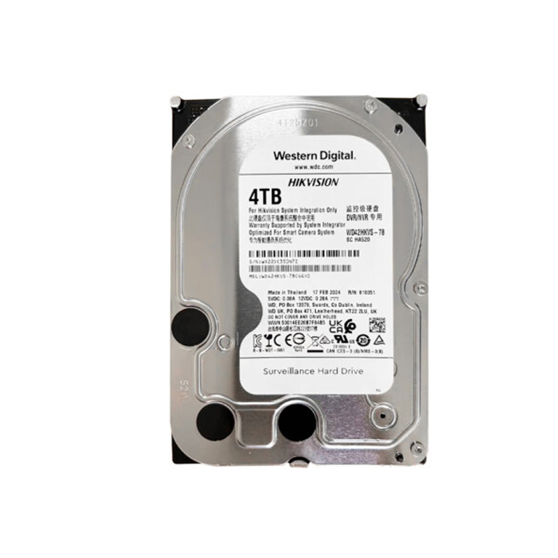 海康威视(HIKVISION)监控硬盘 WD42HKVS-78 4TB SATA6Gb/秒(单位:个)