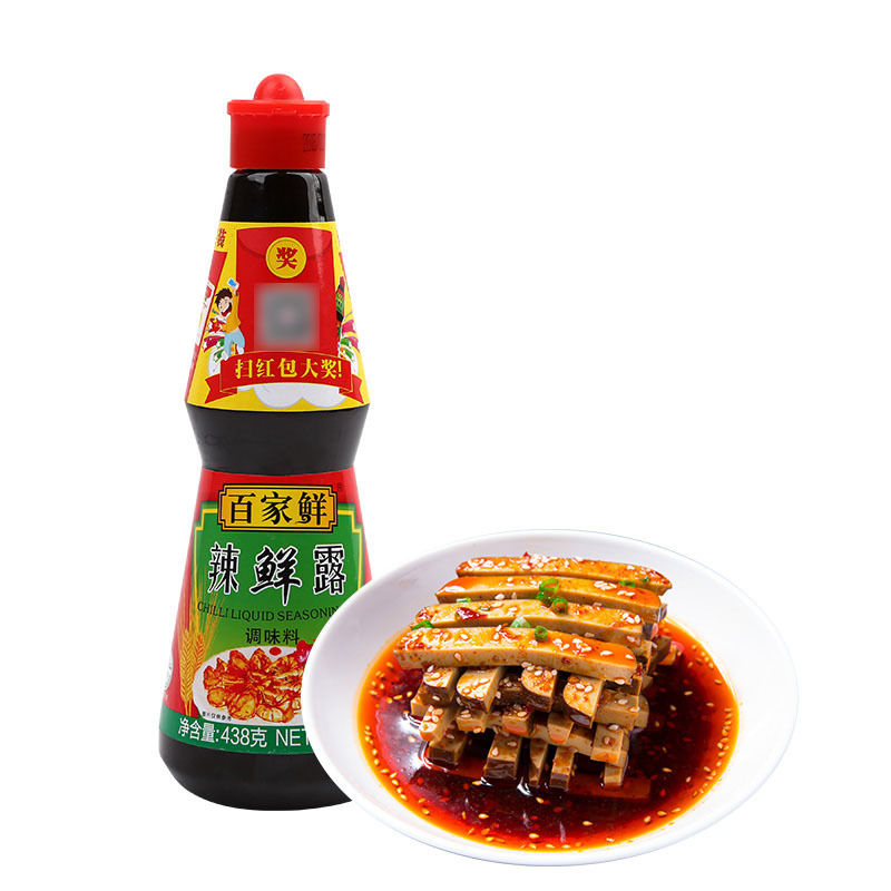 百家鲜辣鲜露438g 瓶装辣椒酱 麻辣凉拌菜调味汁 凉面凉粉凉皮调味料