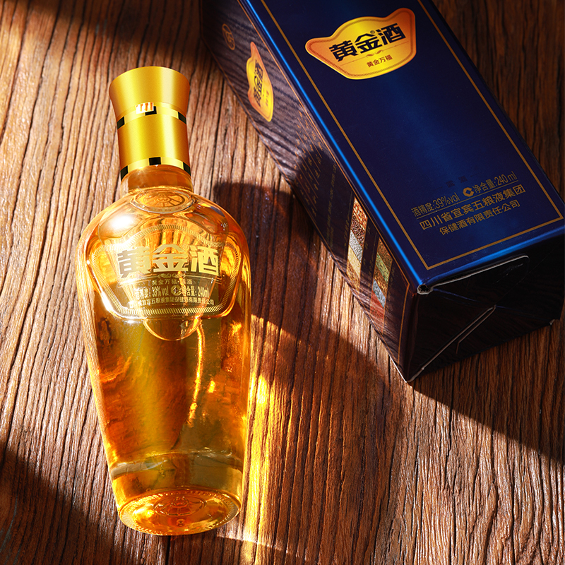 黄金酒万福39度国产白酒240ml单瓶装
