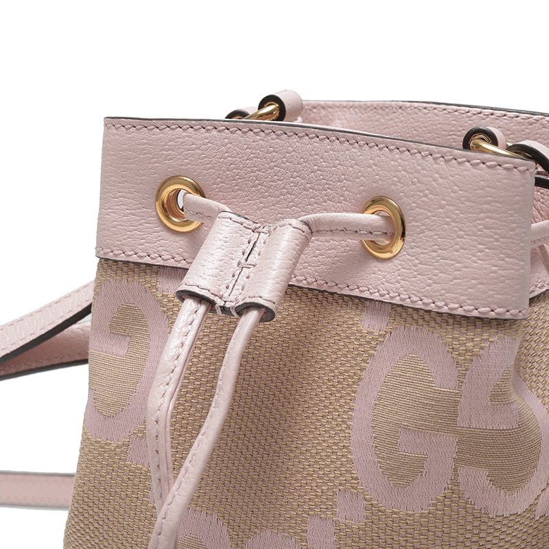 古驰gucci女士ophidia系列织物配皮单肩斜挎包抽绳包水桶包迷你款