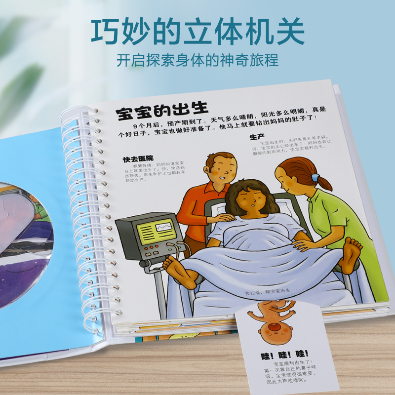 [热卖]我们的身体/我们的太空 2册 [正版]我们的身体儿童3d立体书 儿童性教育启蒙绘本3–6岁人体百科全书 帮助幼儿