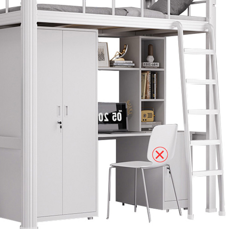 烁恒 宿舍床 床+钢制柜子+桌+书架+桌下柜 套高清大图