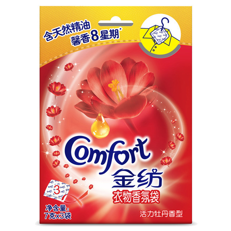 金纺 衣物香氛袋 活力牡丹香型7g*3袋 去除霉味 闷味 潮味 [联合利华]