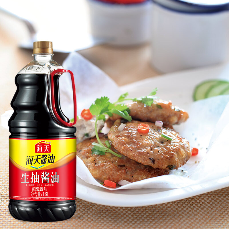 海天生抽酱油1.9L 家用装酿造酱油炒菜拌菜 生抽酱油 1.9L高清大图