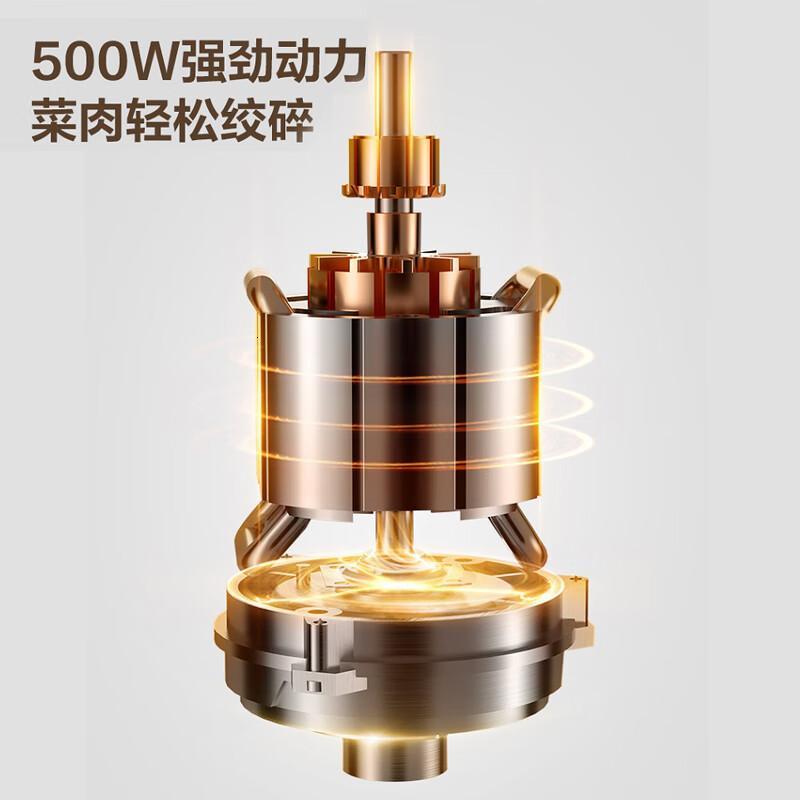 苏泊尔(SUPOR)不锈钢机身 500W大功率 S型立体四叶刀片 3L家庭大容量 绞肉机JRD06高清大图