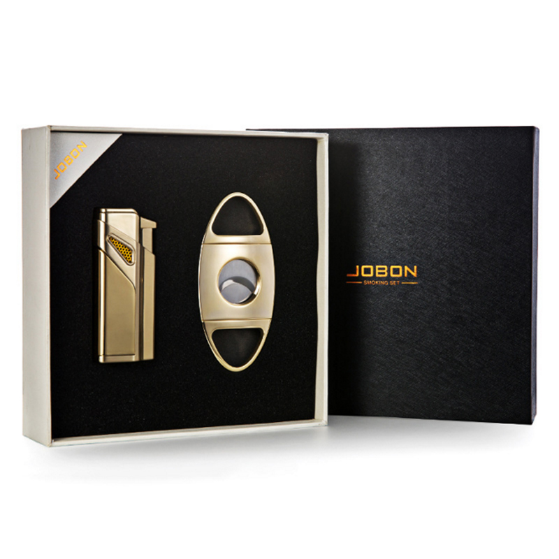 中邦雪茄充气打火机防风直冲礼盒套装多功能雪茄刀个性创意送男友